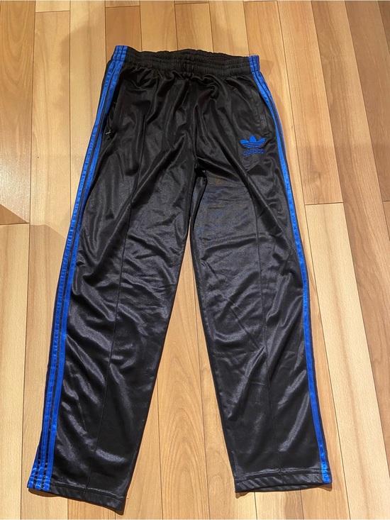 adidas Other - adidas Black Track Pants with Royal Blue Stripes